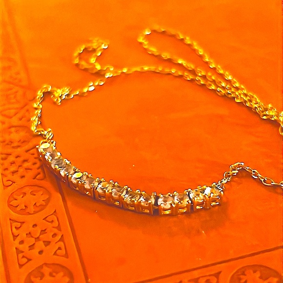 PAJ BB 10k Gold Bronze Base Metal Diamond CZ Signed Prime Art & Jewel Necklace - Picture 2 of 10